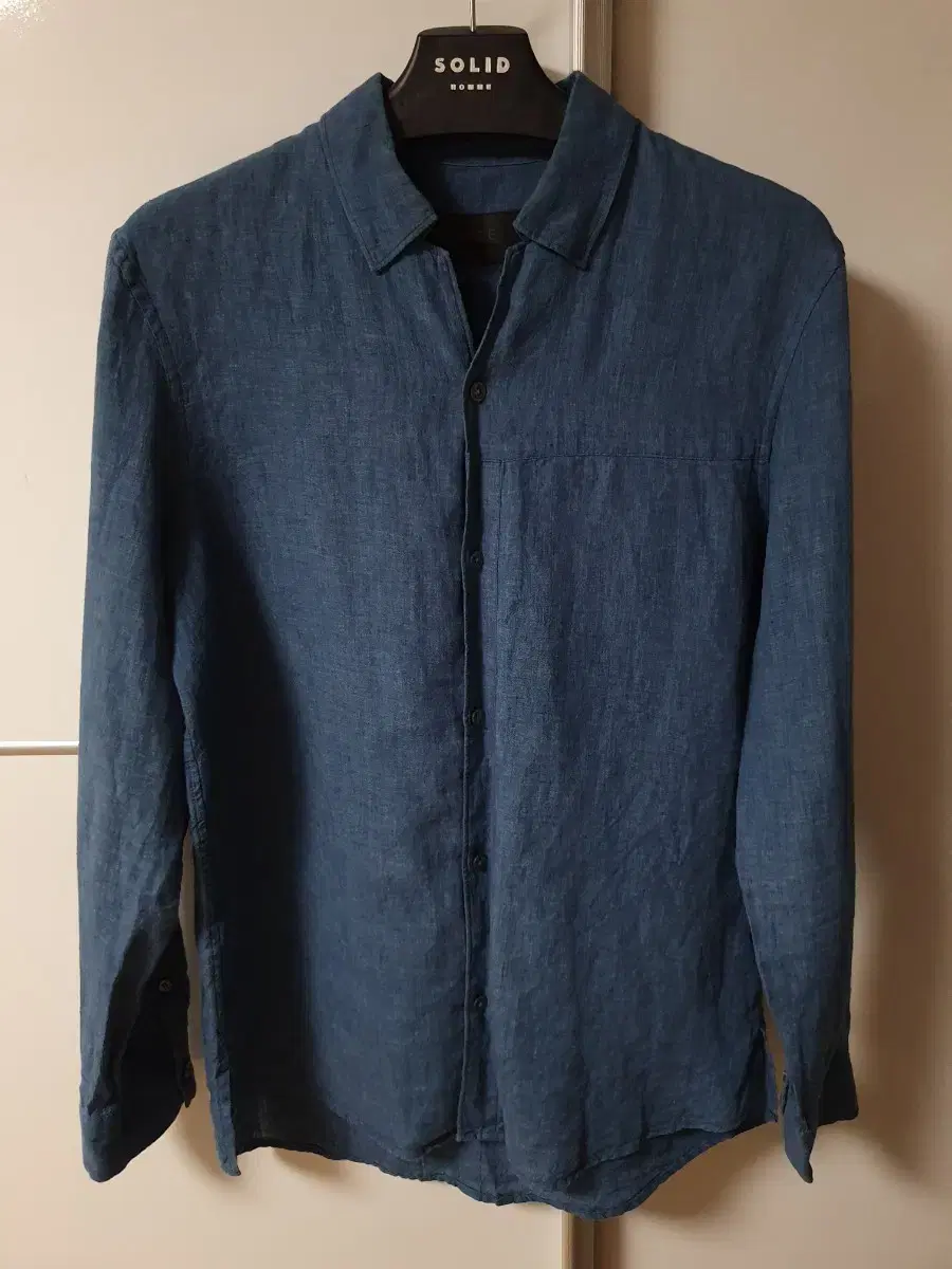 (95) Time Homme bloo linen shirt