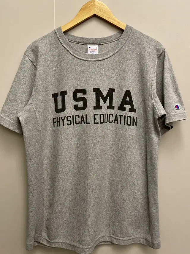 (L)챔피온 재팬 리버스위브 USMA 코튼 반팔티셔츠 그레이