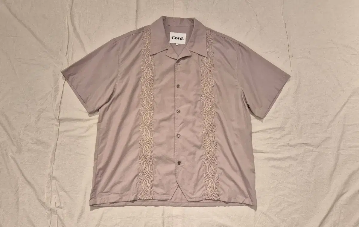 XL>Cord open kara shirt