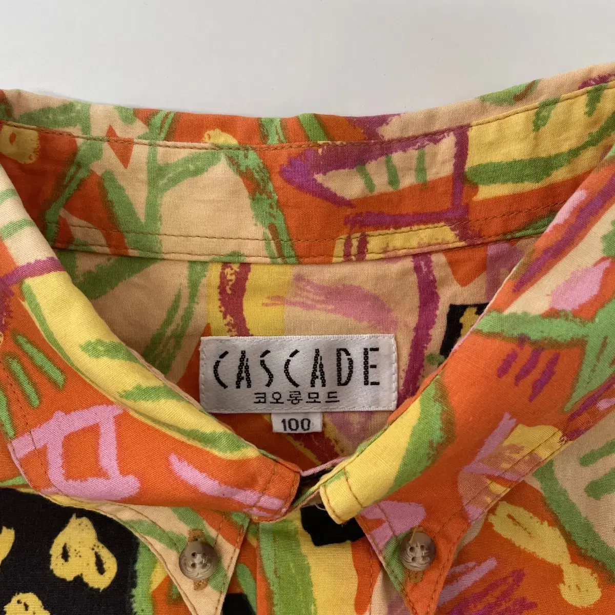 100 CASCADE 오렌지 하와이안셔츠