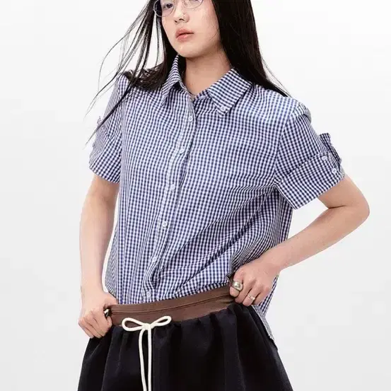 리디큘러스 retro check pattern short shirt