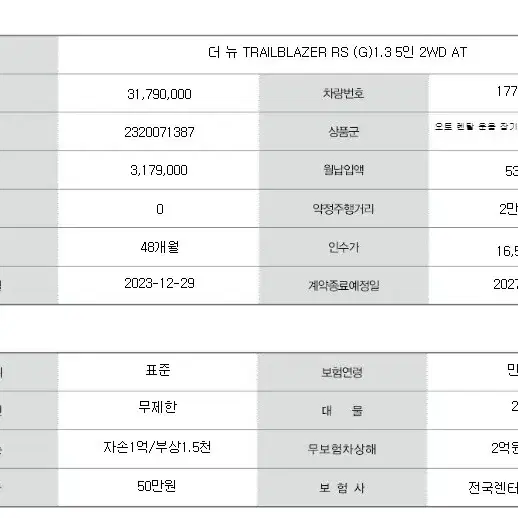 더 뉴 트레일블레이저 승계보냅니다