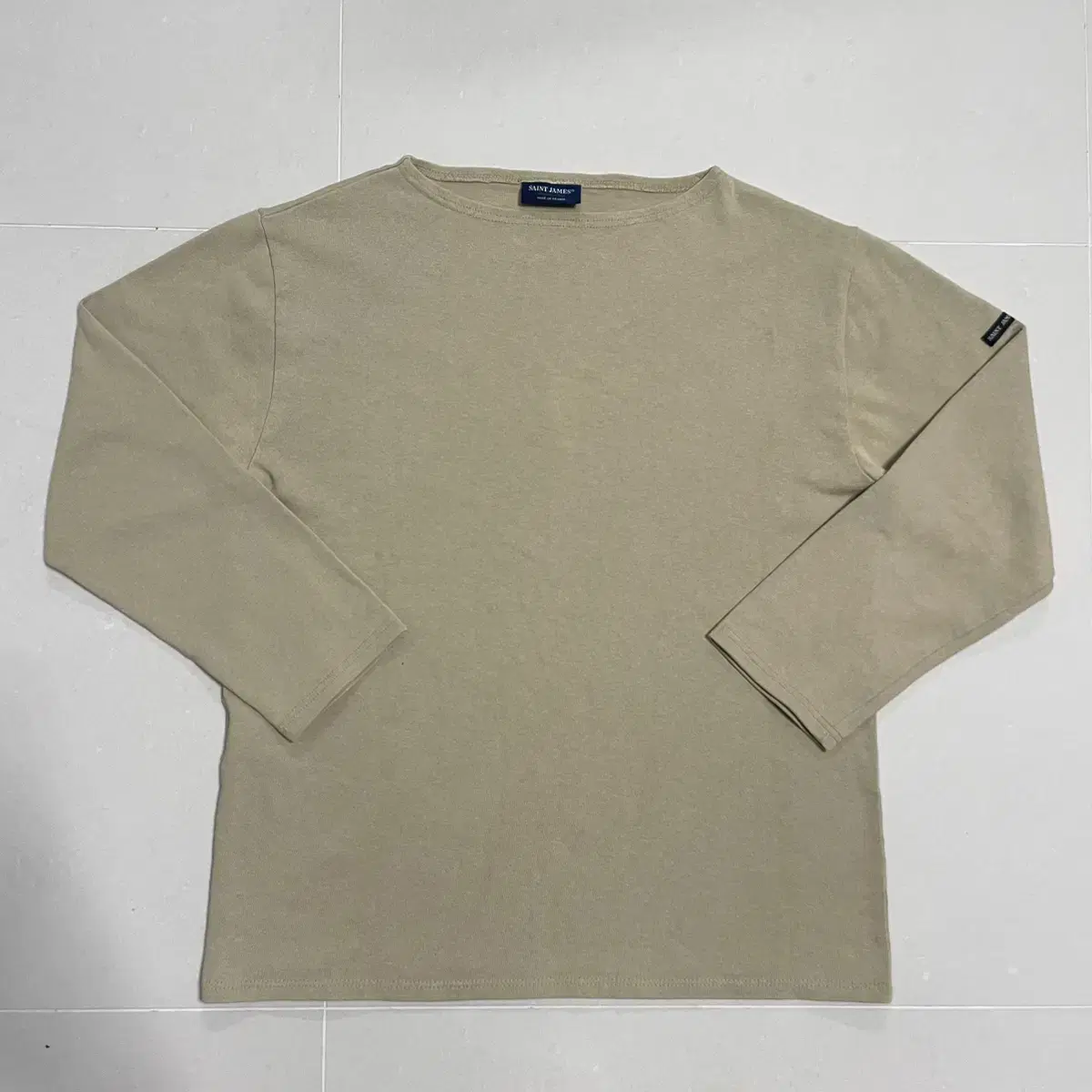 Genuine Saint James Beige Solid Long Sleeve T-Shirt