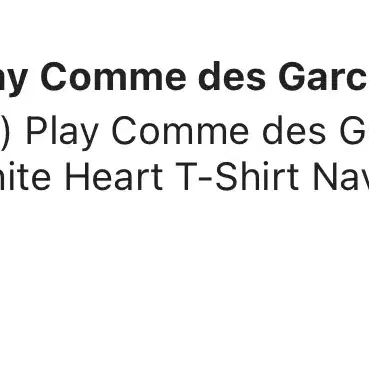 꼼데가르송 (W) Play Comme des Garcons White H