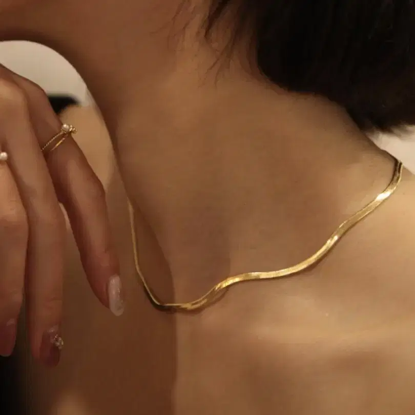 티오유 Gold snake necklace 스네이크 골드 목걸이