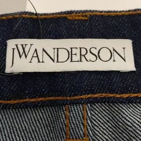 jw앤더슨 로고 그리드 워시드 인디고 진 jw anderson