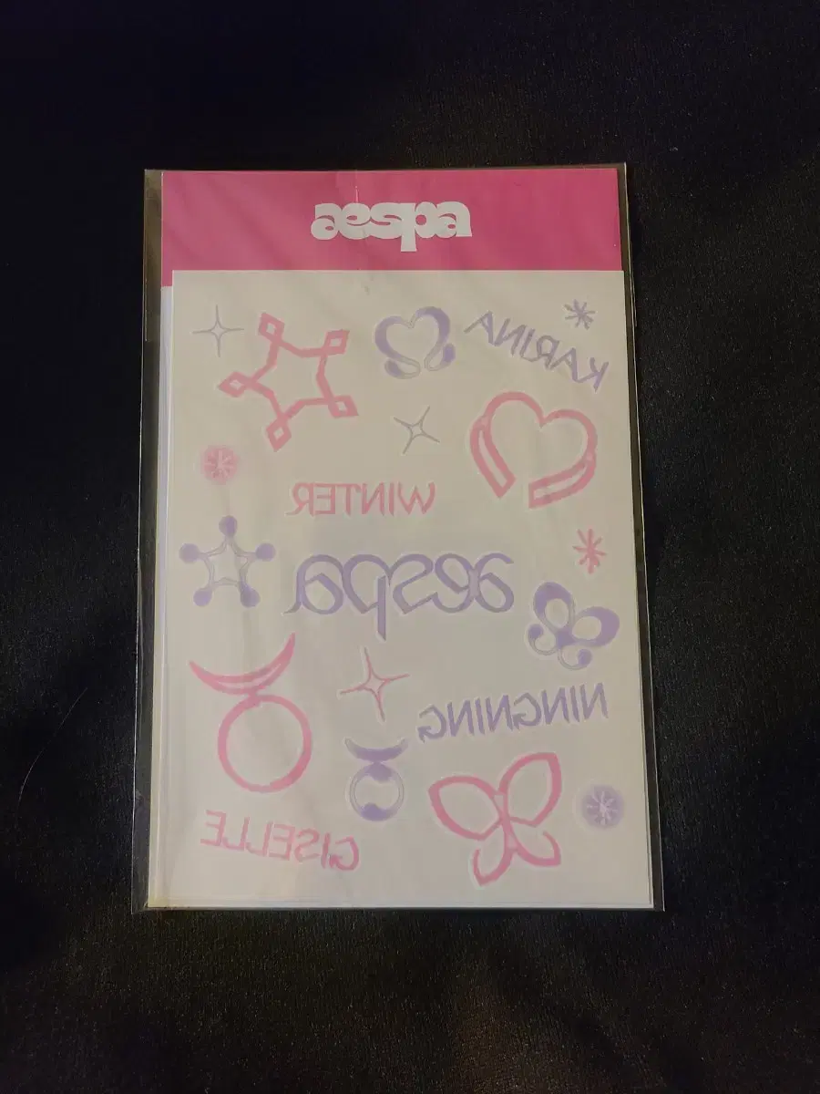 aespa modern pop up tattoo sticker wts