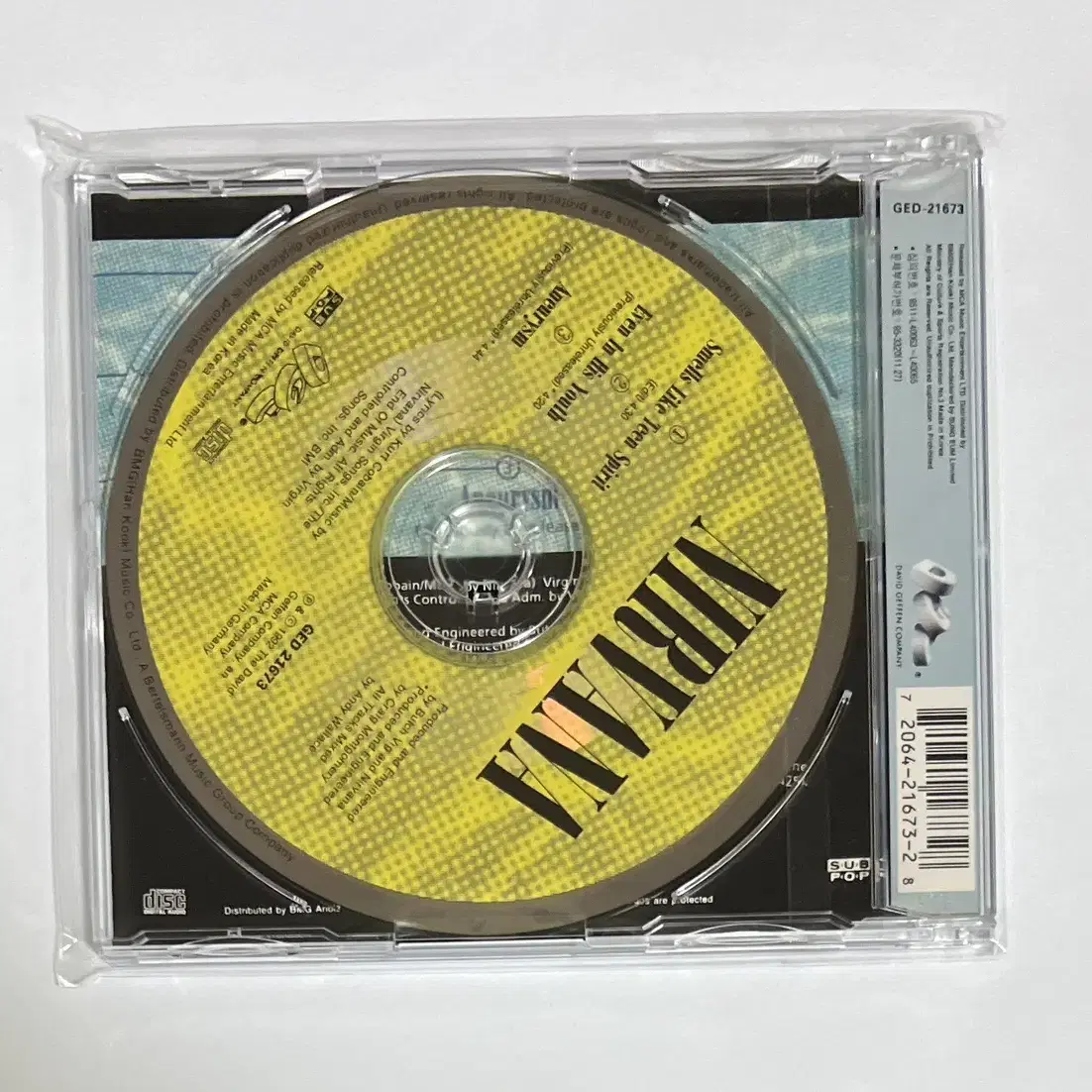 너바나 Smells Like Teen Spirit 싱글 앨범 시디 CD