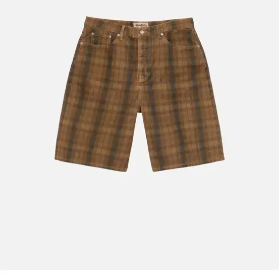 스투시BIG OL' SHORT CANVAS PLAID