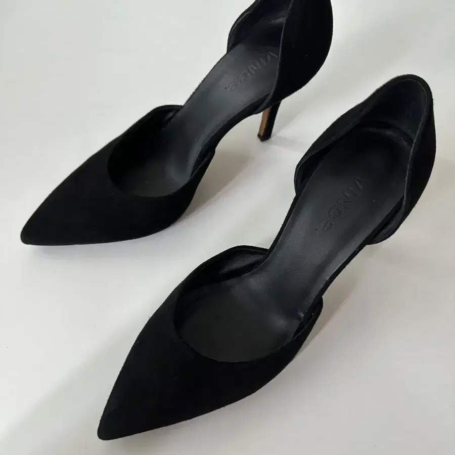 Vince suede black heels