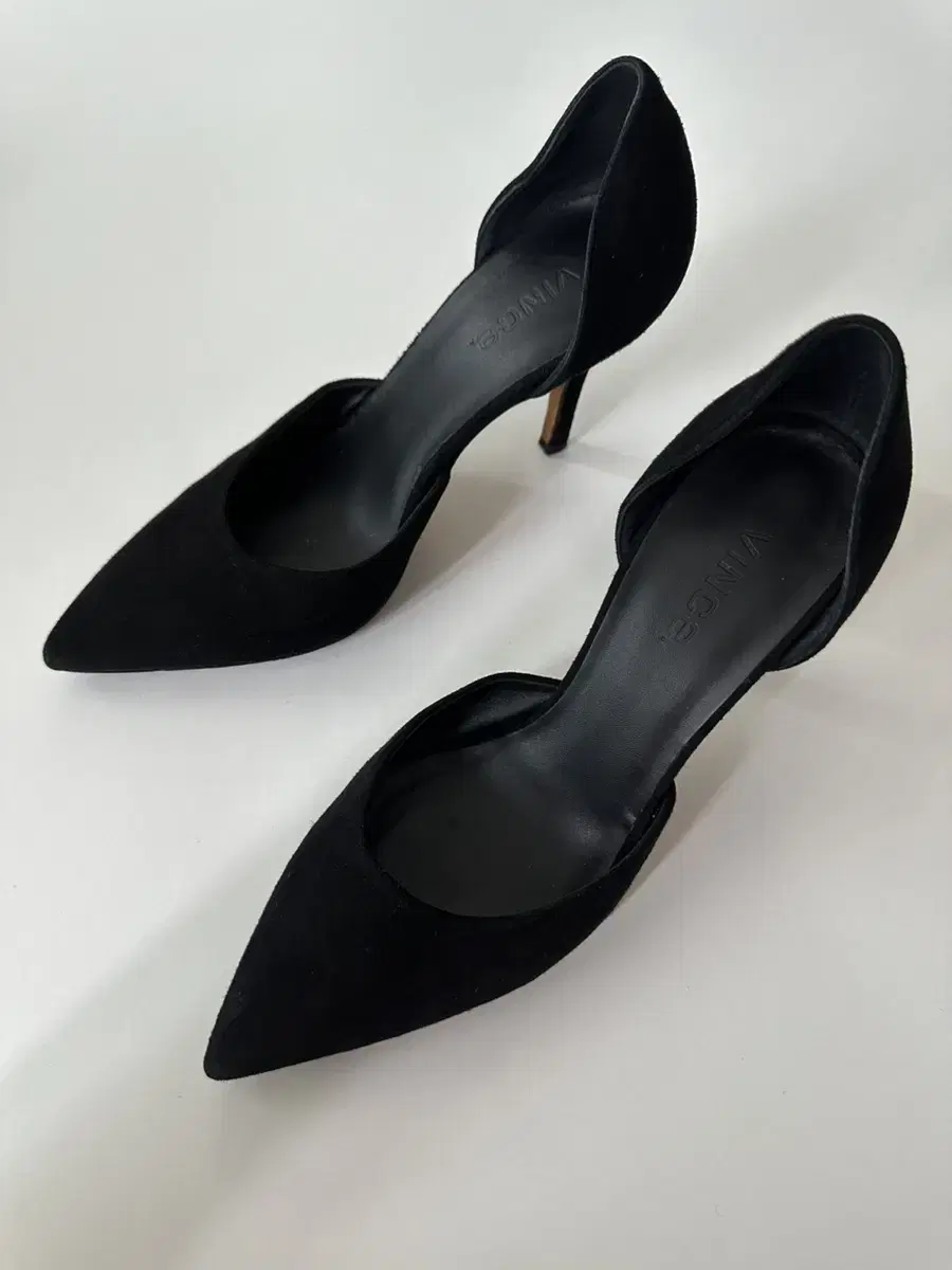 Vince suede black heels