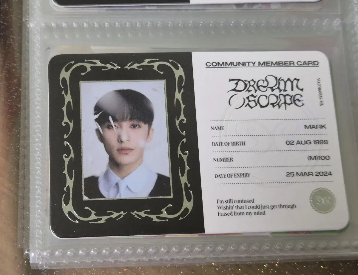 NCT Dream Smoothie Drimini mark ID card wts