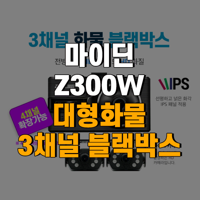 씨앤에스링크 마이딘 Z300W 대형/화물 3채널 블랙박스