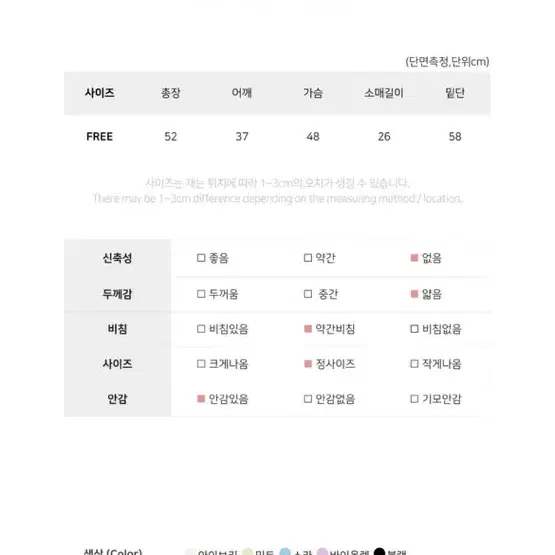 롤리팝 퍼프 링클 파스텔 블라우스