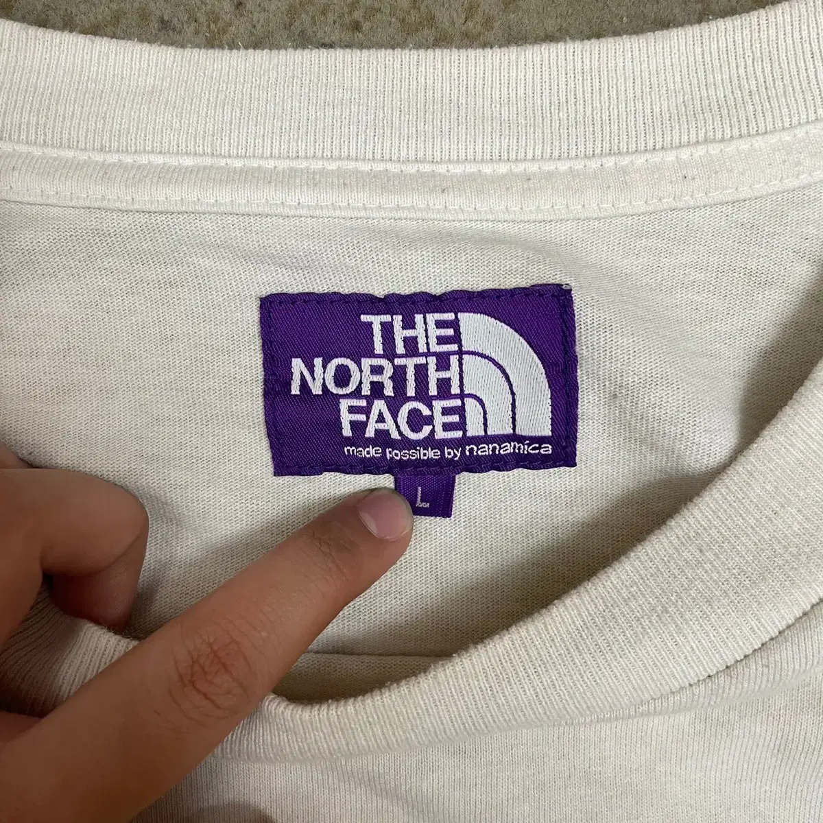 The North Face purple label 반팔 티셔츠 연베이지