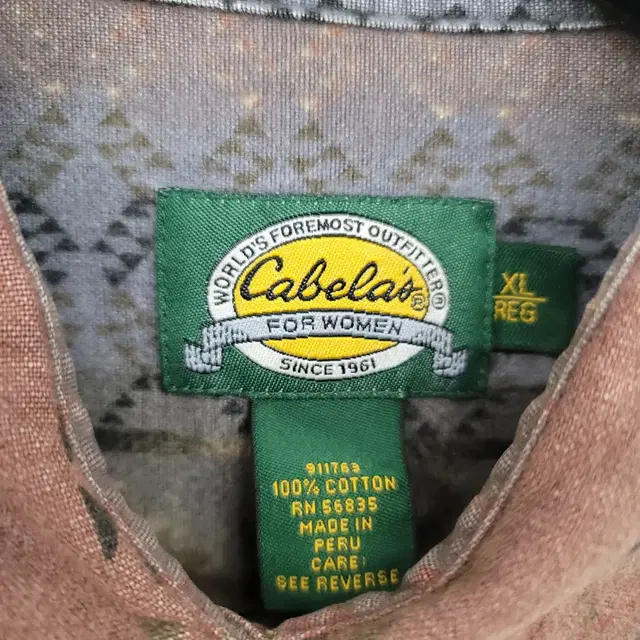 [105/XL] Cabela's 빈티지 패턴 웨스턴 셔츠 자켓 팝니다.