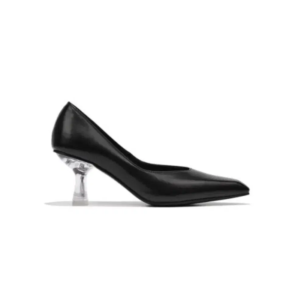 다이닛 LEATHER GLASS HEEL IN BLACK