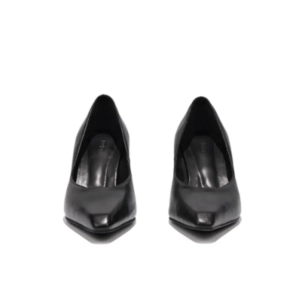 다이닛 LEATHER GLASS HEEL IN BLACK