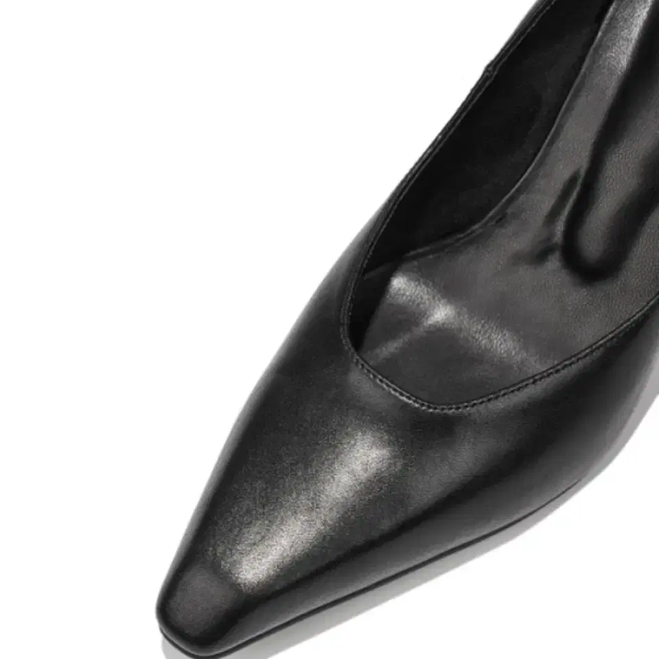 다이닛 LEATHER GLASS HEEL IN BLACK