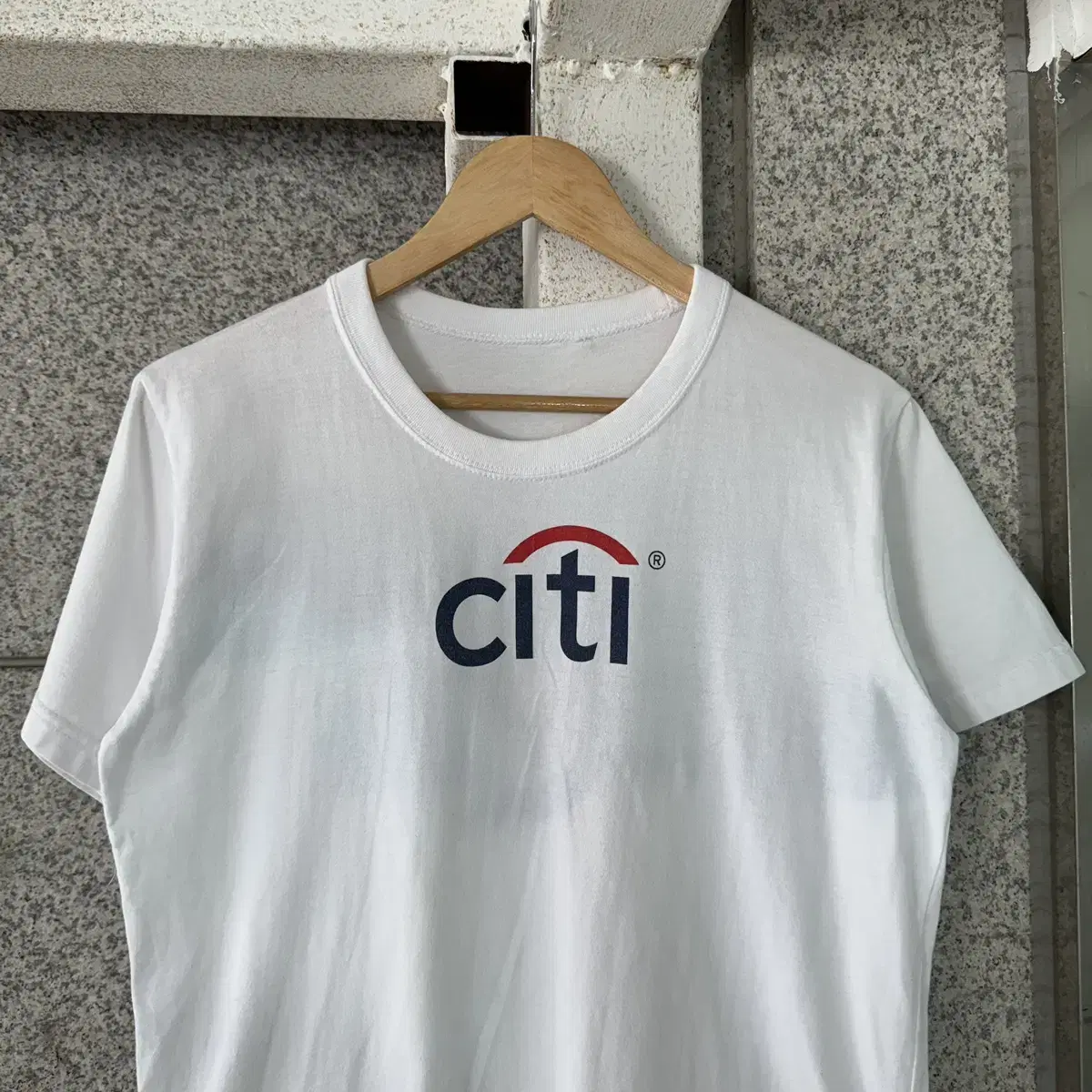 VTG USA CITI BANK 로고 반팔티