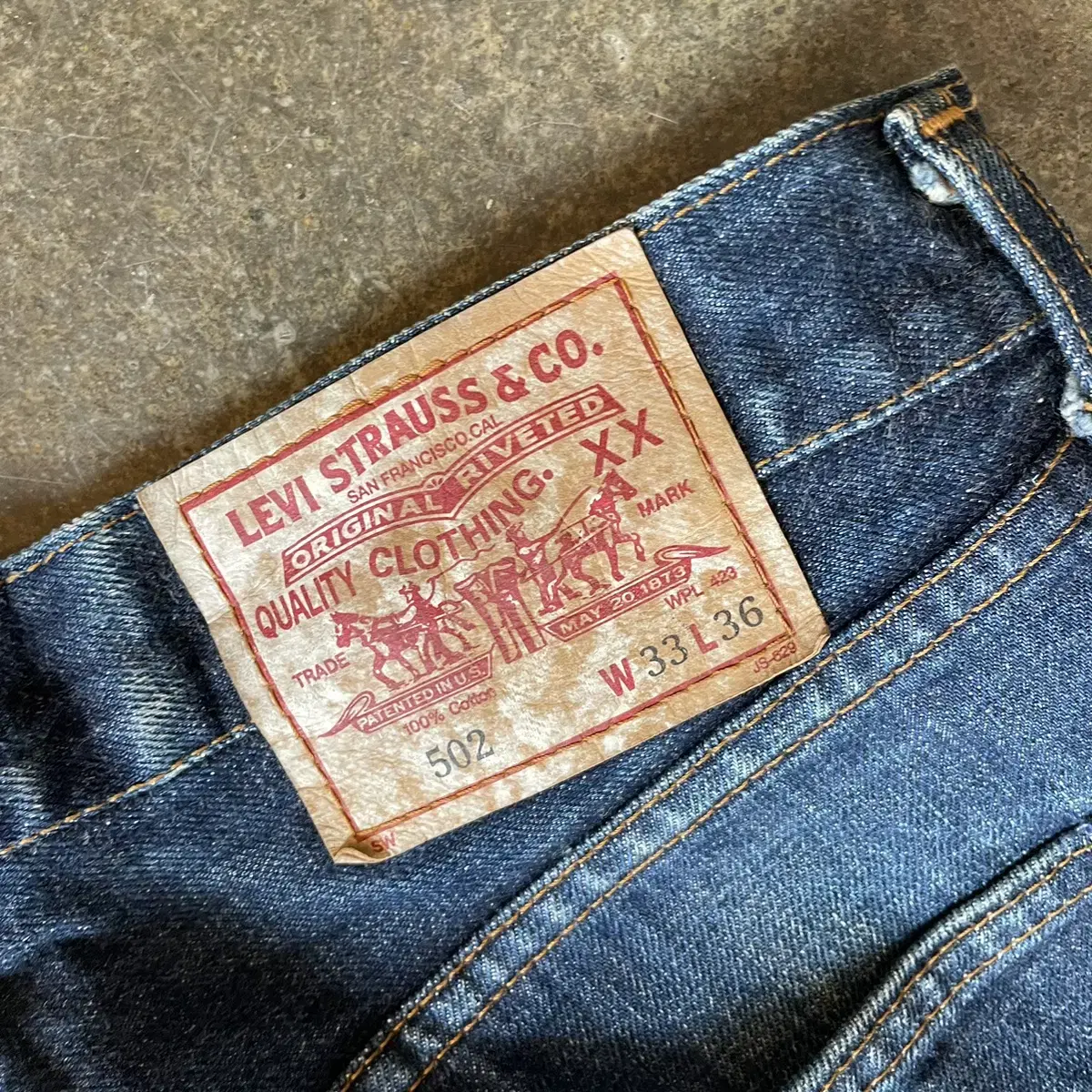 90s JP Levi's 502 big e selvedge