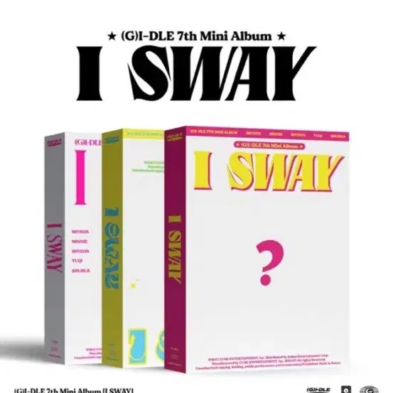 (여자)아이들 - 미니앨범 7집 : I SWAY (3종 중 1종 랜덤발송