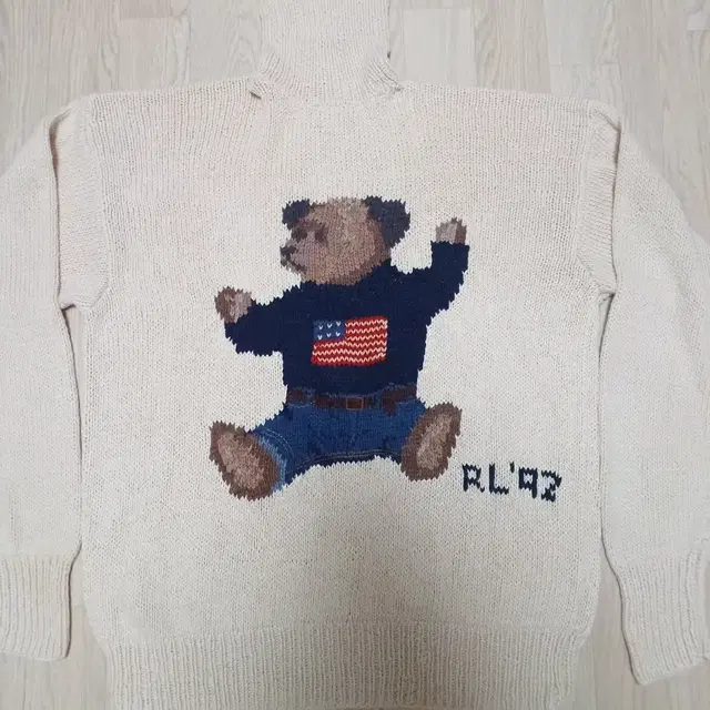 90년대 폴로베어 터틀넥 니트 스웨터 polo bear 랄프로렌 곰돌이