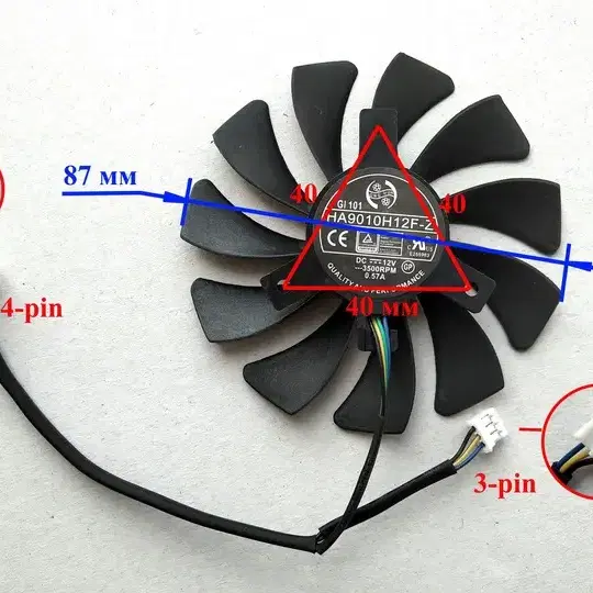 HA9010H12SF-Z HA9010H12SB-Z 그래픽카드 쿨러 Fan