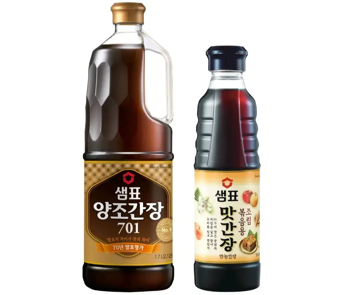 [무료배송] 샘표 양조간장701 1.7L + 맛간장 500ml