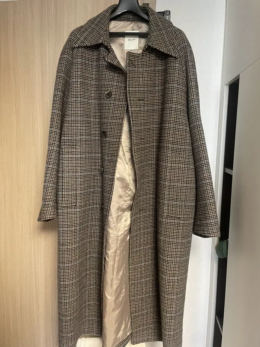 Balmacan coat with belt at the belle size L