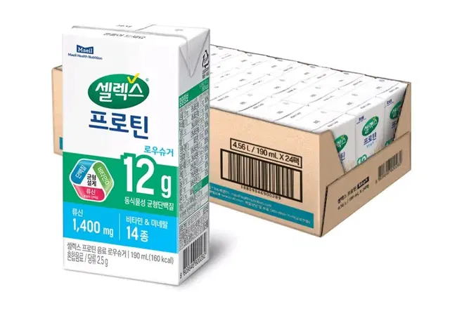 셀렉스 프로틴 로우슈거190ml24개입