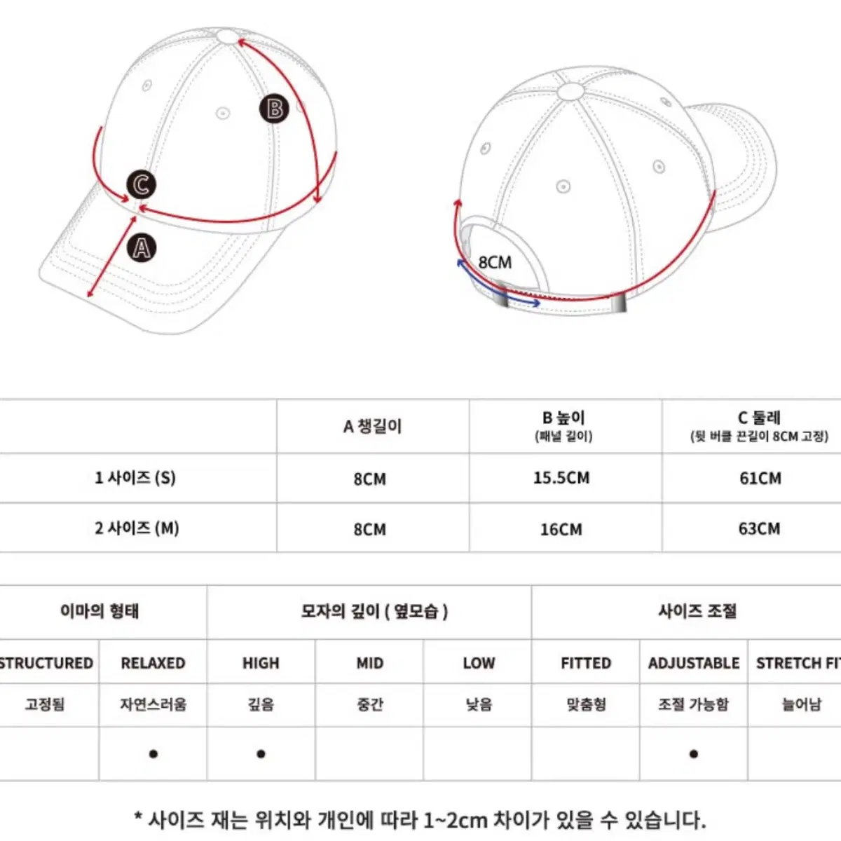 우알롱 시그니처 스몰 로고 볼캡 브라운