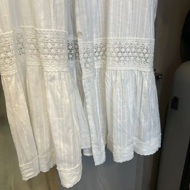 에즈이프캘리 asifcalie lace trim maxi dress 화이