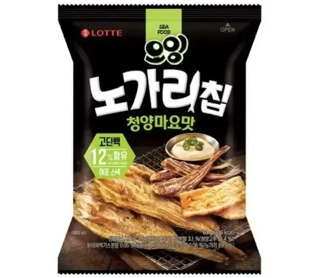 [무료배송] 롯데 오잉 노가리칩 60g 16개 청양마요맛