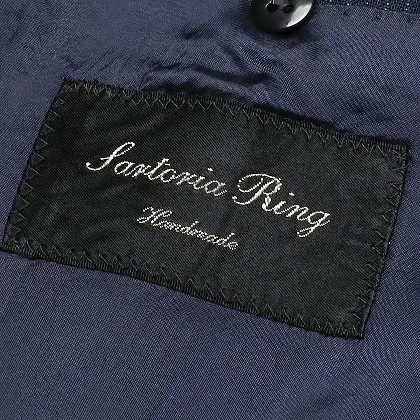 링자켓 [Sartoria Ring] 도티드 스트라이프 네이비 클래식 수트