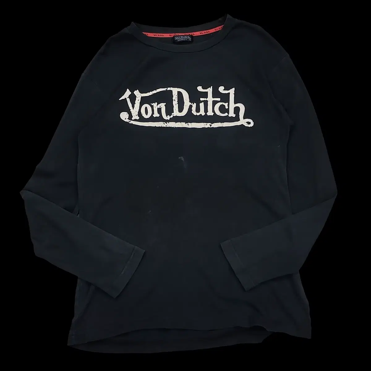 [L] Von dutch 본더치 빈티지 블랙 긴팔티