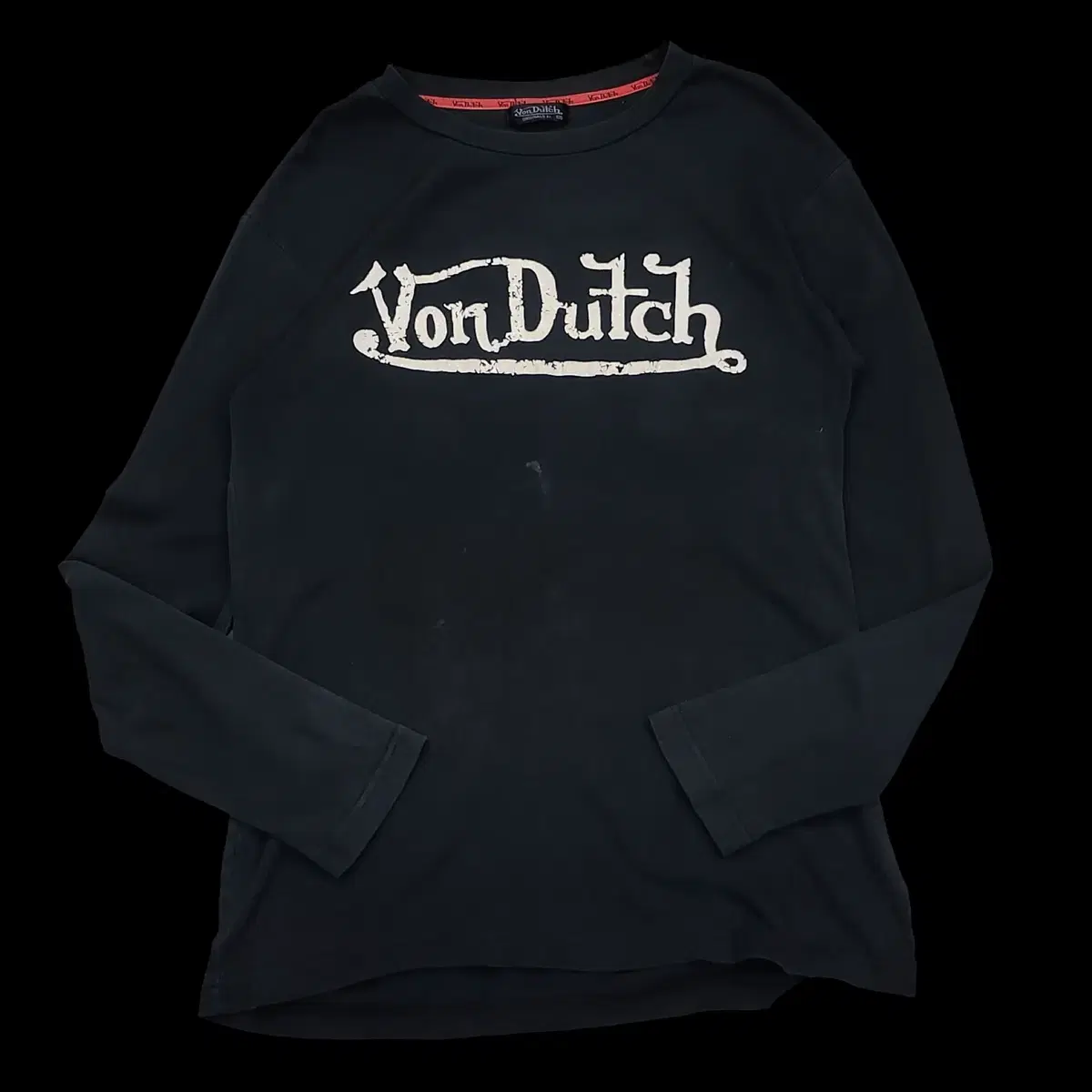 [L] Von dutch 본더치 빈티지 블랙 긴팔티