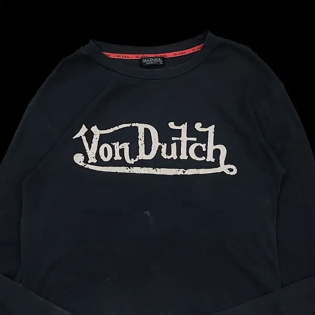 [L] Von dutch 본더치 빈티지 블랙 긴팔티