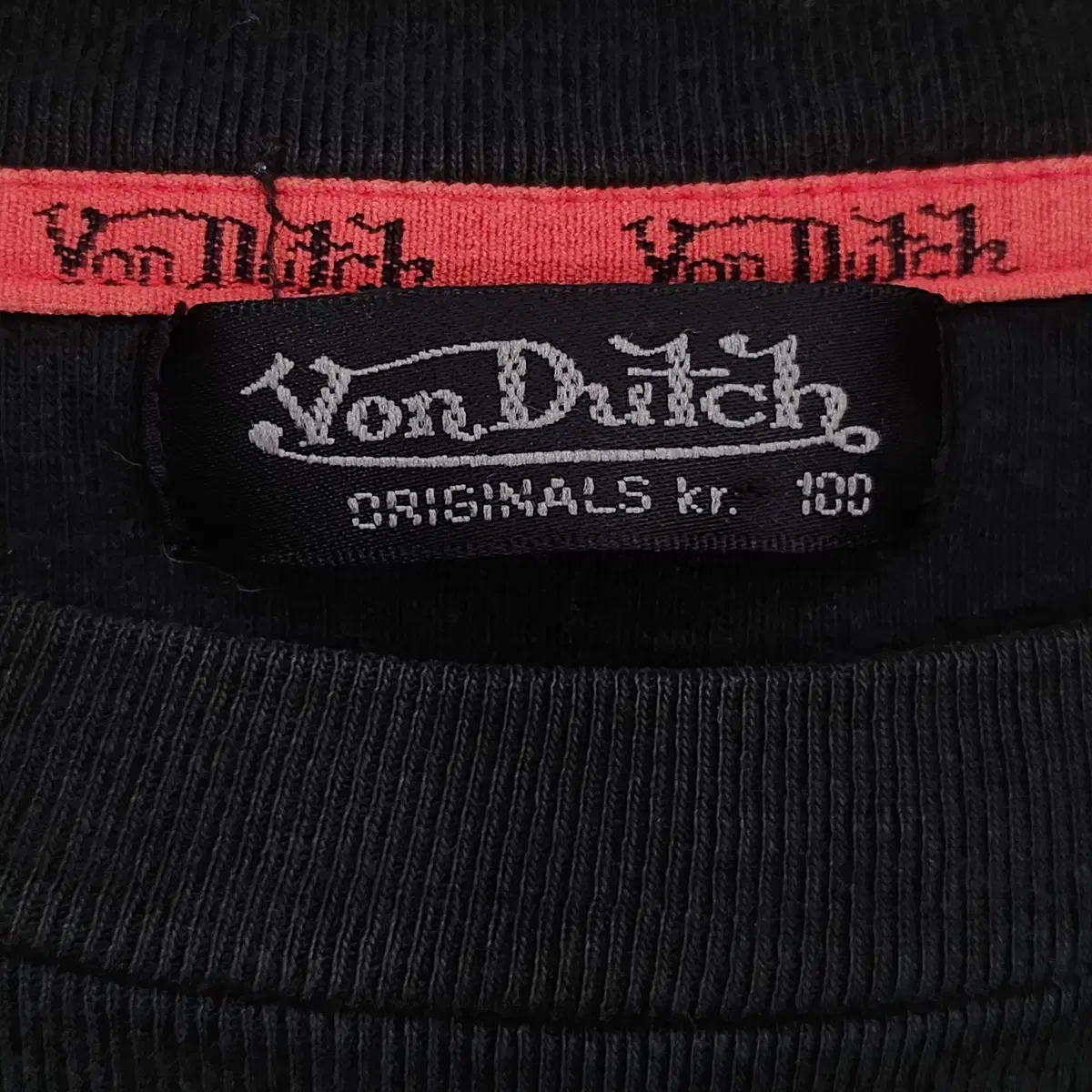 [L] Von dutch 본더치 빈티지 블랙 긴팔티