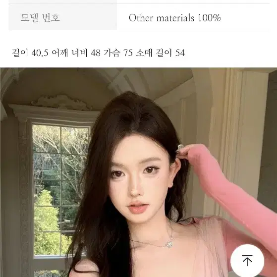 시스루 넥 슬림 긴팔티