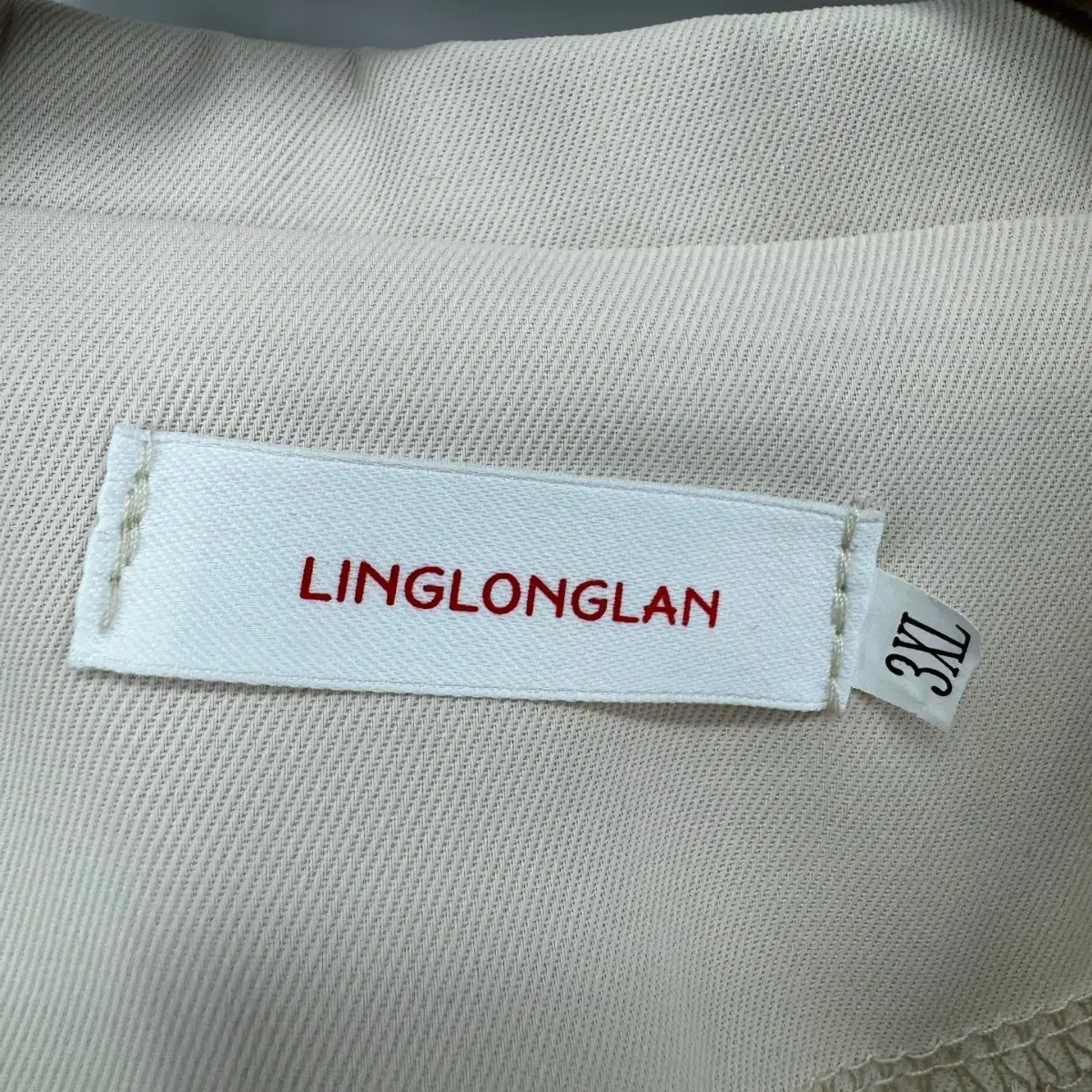 LINGLONGLAN 여성 배색 자켓 블레이져 (3XL / BEIGE)