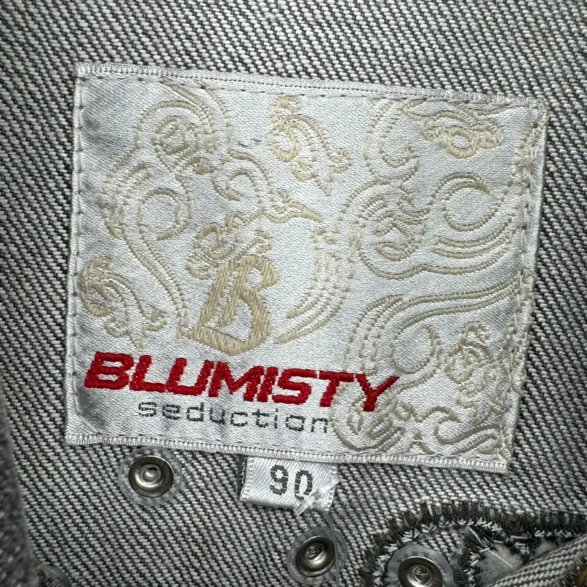 BLUMISTY 블루미스티 빈티지 크롭 청자켓(90size/BLACK)