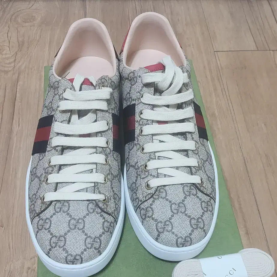 구찌 신발 ACE GG Sneakers Beige Ebony 41