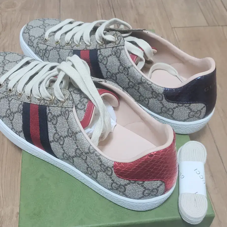 구찌 신발 ACE GG Sneakers Beige Ebony 41