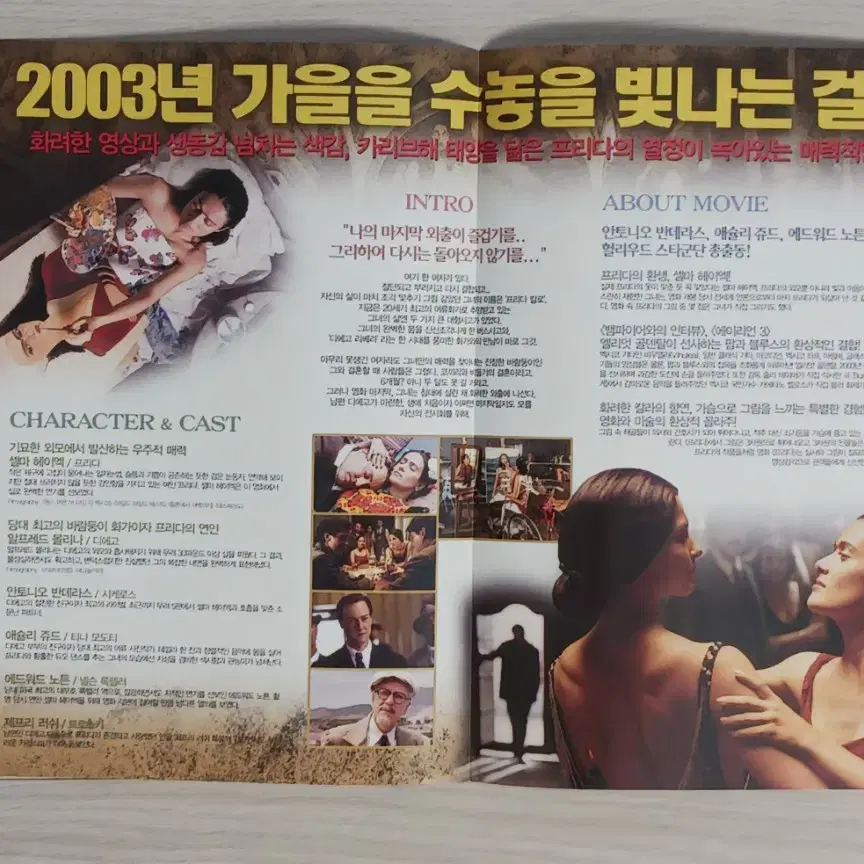 셀마헤이엑 안토니오반데라스 프리다(2003년)전단지(2단)