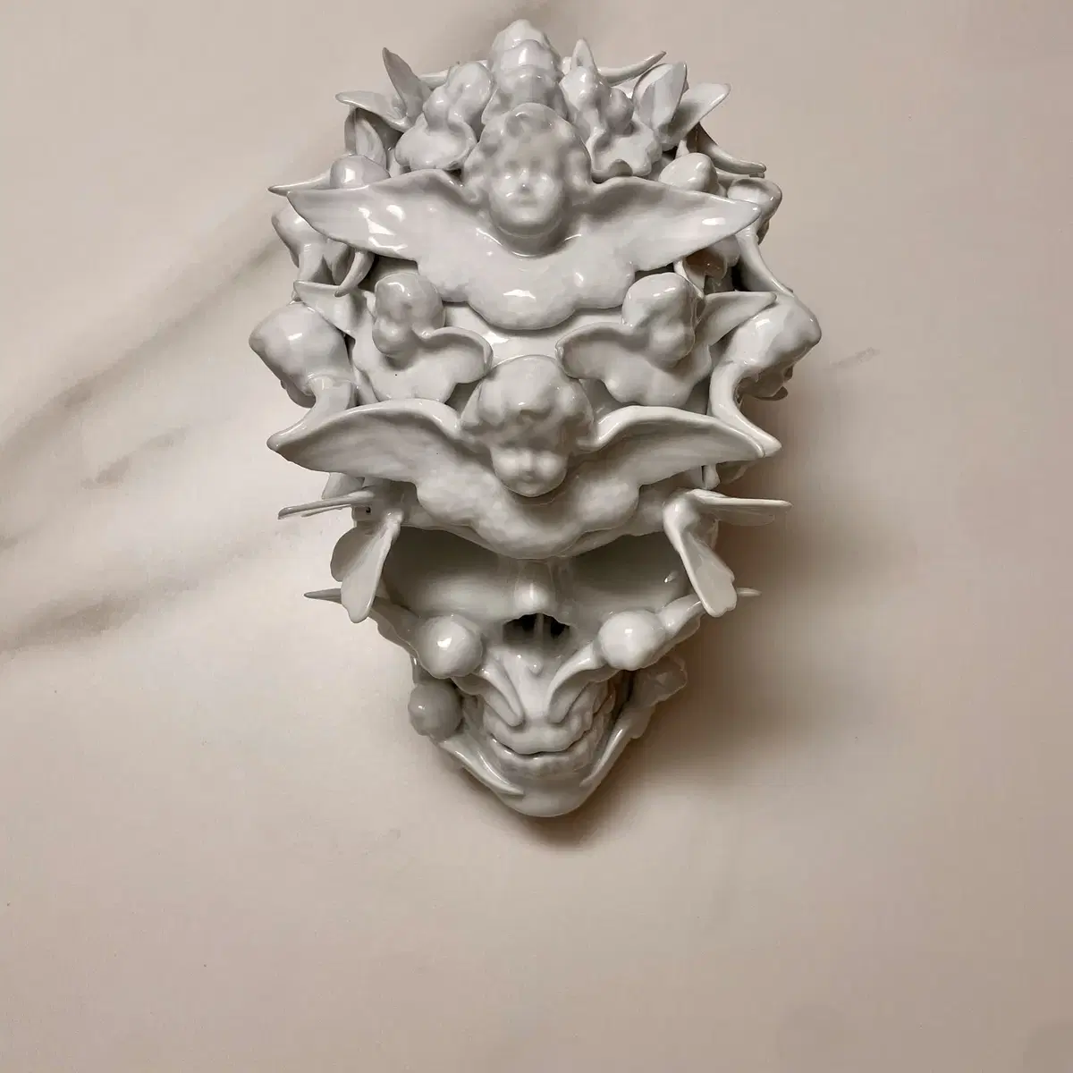 The Angel Porcelain skull