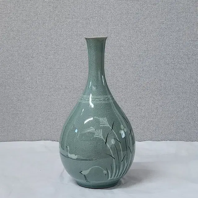 해강 유근형 포류수금문 주병(25.2cm)