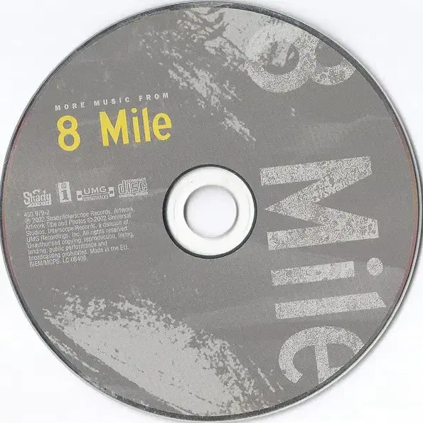 More Music From 8 Mile (CD) 유럽반 2002 민트급