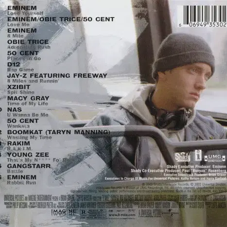 Music From 8 Mile (CD) 유럽반 2002 민트급 중고