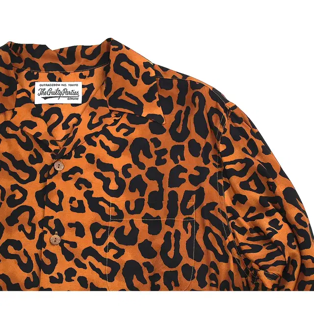 WACKO MARIA FW HAWAIIAN SHIRT LS LEOPARD